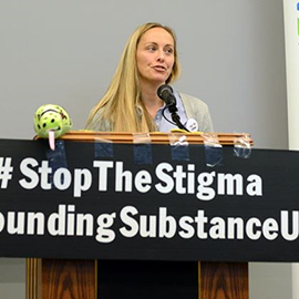 PhD in social work student speaks at Guelph's Stop the Stigma rally